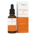 Vitamine A druppels - 70 ml (2380 druppels) - hoge dosis - Premium: Echte vitamine A ester (retinyl palmitaat) in MCT olie - Zonder alcohol - Veganistisch - Vit4ever
